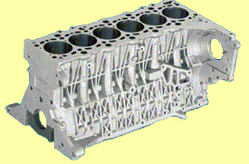 Изображение блока цилиндров двигателя